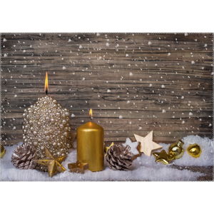 Koberec Vitaus Christmas Period Golden Rustic, 50 x 80 cm