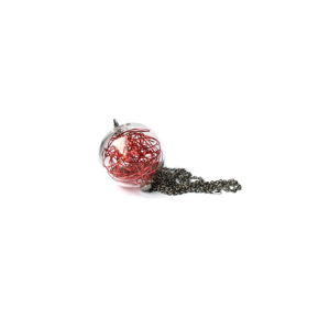 Skleněný červený náhrdelník Ko-ra-le Wired Long