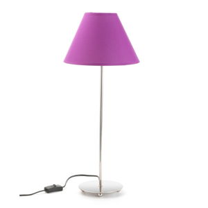 Fialová stolní lampa Versa Metalina, ø 25 cm