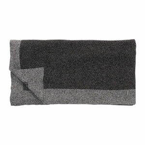 Černo-šedý bavlněný pléd Hübsch Dust, 130 x 200 cm