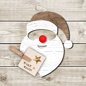 Balení 10 papírových ubrousků s vánočním motivem PPD Santa Red Nose