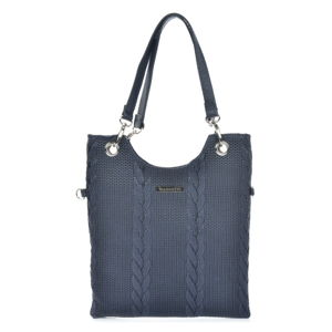Tmavě modrá kožená kabelka Mangotti Bags Rosalia