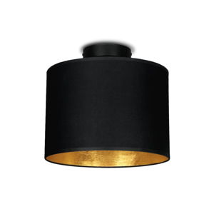 Černé stropní svítidlo s detailem ve zlaté barvě Sotto Luce Mika, ⌀ 25 cm