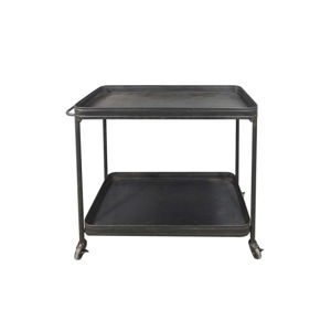 Černý pojízdný servírovací stolek WOOOD Lente