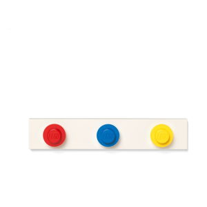 Nástěnný věšák v červené, mocdré a žluté barvě LEGO®