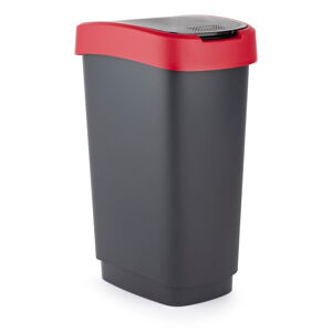 Červeno-černý odpadkový koš z recyklovaného plastu 25 l Twist - Rotho