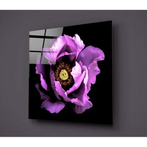 Černo-fialový skleněný obraz Insigne Calipsa Purple, 30 x 30 cm