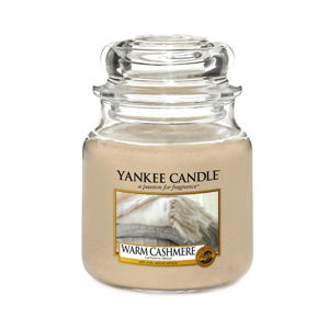Vonná svíčka Yankee Candle Hřejivý Kašmír, doba hoření 65 - 90 hodin