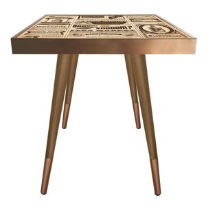 Příruční stolek Caresso Newspaper Square, 45 x 45 cm