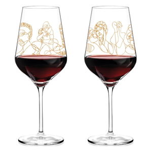 Sada 2 sklenic na červené víno z křišťálového skla Ritzenhoff Mythology, 600 ml