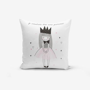 Povlak na polštář s příměsí bavlny Minimalist Cushion Covers Je Noudrais Etre Une Princesse, 45 x 45 cm