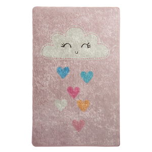 Růžový dětský protiskluzový koberec Chilai Baby Cloud, 140 x 190 cm