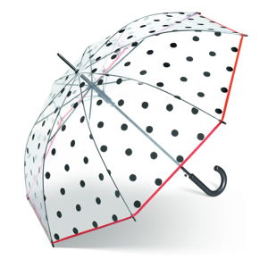 Dámský transparentní holový deštník Ambiance Black Dots, ⌀ 95 cm