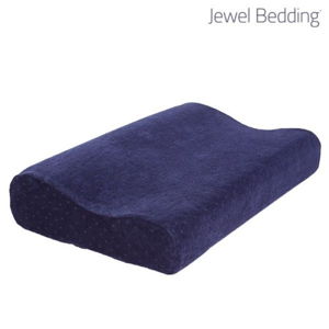 Tmavě modrý polštář z paměťové pěny s povlakem InnovaGoods Jewel Bedding