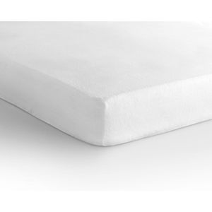 Bílé elastické prostěradlo Sleeptime Molton, 180 x 200/220 cm