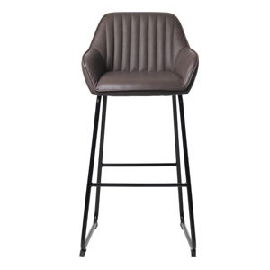 Kávově hnědá čalouněná barová židle Unique Furniture Brooks