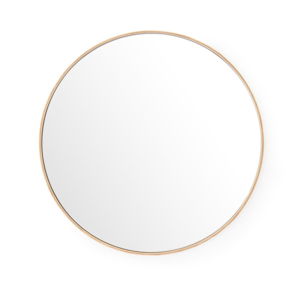 Nástěnné zrcadlo s rámem z dubového dřeva Wireworks Glance, ⌀ 66 cm