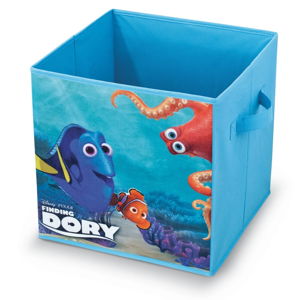 Modrý úložný box na hračky Domopak Finding Dory, délka 32 cm