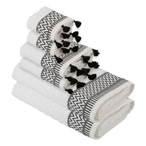 Sada 6 černo-bílých ručníků Bella Maison Karma