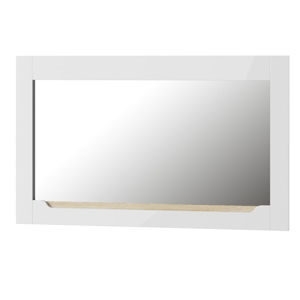 Bílé nástěnné zrcadlo Szynaka Meble Ice