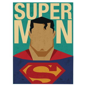 Plakát Blue-Shaker Super Heroes Super Man, 30 x 40 cm