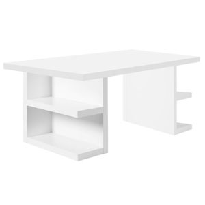 Bílý pracovní stůl TemaHome Multi, délka 160 cm
