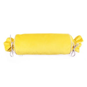 Žlutý povlak na polštář WeLoveBeds Sunny Candy, ⌀ 20 x 58 cm