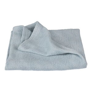 Modrá pletená dětská deka z bio bavlny 80x80 cm Lil Planet – Roba