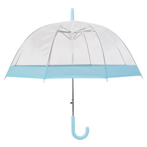 Transparentní holový deštník s automatickým otevíráním Ambiance Pastel Blue, ⌀ 85 cm