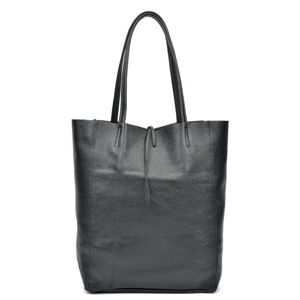 Černá dámská kožená kabelka Sofia Cardoni Shopper