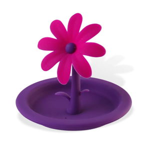 Silikonové víčko na hrnky Vialli Design Flower, fialové