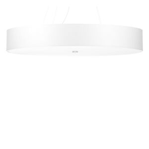 Bílé závěsné svítidlo s textilním stínidlem ø 90 cm Herra – Nice Lamps