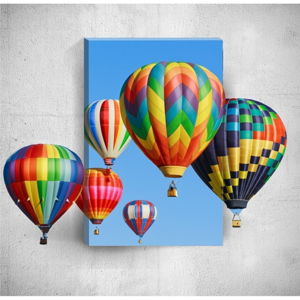 Nástěnný 3D obraz Mosticx Colourful Air Balloons, 40 x 60 cm