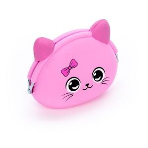 Růžová silikonová peněženka Tri-Costal Design Cat