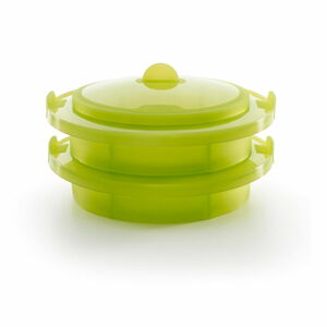 Zelená silikonová nádoba na vaření v páře Lékué Steamer XL, ⌀ 27,5 cm