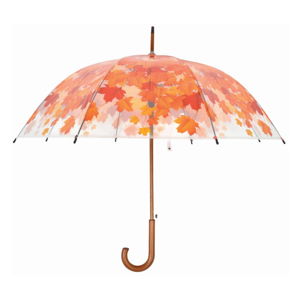 Transparentní holový deštník Esschert Design Ambiance Birdcage Fall Leaves, ⌀ 93 cm