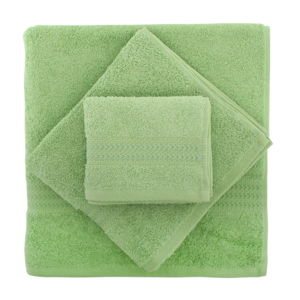 Set 2 zelených bavlněných ručníků a osušky ze 100% bavlny Rainbow