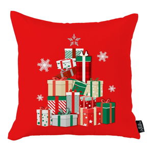 Červený vánoční povlak na polštář Apolena Honey Christmas Gifts, 45 x 45 cm