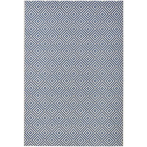 Modrý venkovní koberec NORTHRUGS Karo, 160 x 230 cm