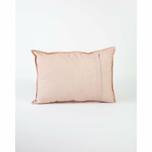 Růžový dekorativní polštář Linen Couture Lino Moss, 35 x 50 cm