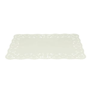 Sada 15 bílých papírových krajek pod dort Metaltex, 30 x 19 cm