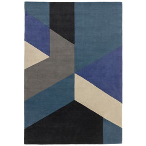 Modrý koberec Asiatic Carpets Big Geo, 160 x 230 cm