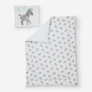 Set dětské peřinky s polštářem Pinio Happy Zebras, 100 x 135 cm