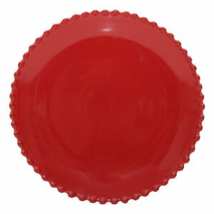Rubínově červený kameninový dezertní talíř Costa Nova Pearlrubi, ø 22 cm