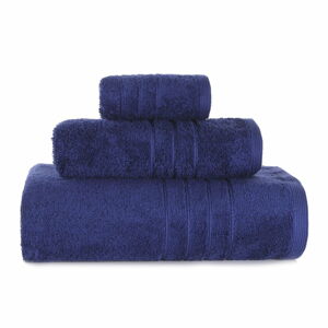 Sada 2 námořnicky modrých bavlněných ručníků a osušky IHOME Omega