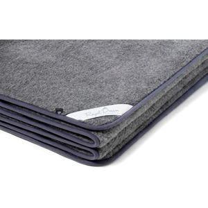 Tmavě šedá deka z merino vlny Royal Dream, 160 x 200 cm