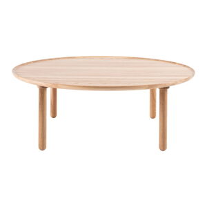 Kulatý konferenční stolek z dubového dřeva v přírodní barvě ø 100 cm Mu – Gazzda