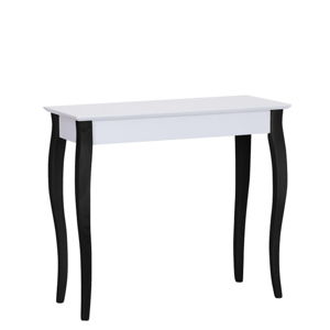 Bílý konzolový stolek s černými nohami Ragaba Lilo, šířka 85 cm