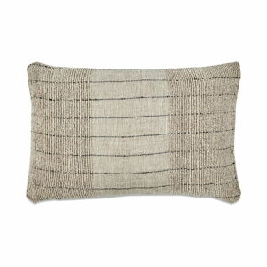 Béžový povlak na polštář z bavlny a lnu Nkuku Mayla, 40 x 60 cm