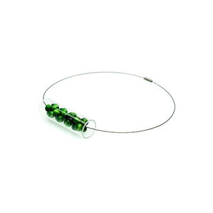 Dřevěný světle zelený náhrdelník Ko-ra-le Corn